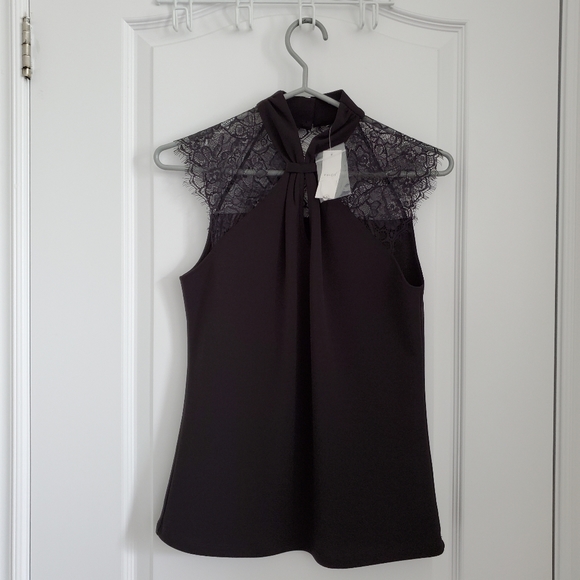 BNWT RW&CO Lace Halter Sleeveless Blouse - Picture 1 of 7